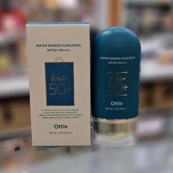 ضد آفتاب فلوئید اوتی واتر بریر آبی آبرسان و ضد چین و چروک SPF50 اصل 60 میل | Ottie WATER BARRIER SUNSCREEN SPF50